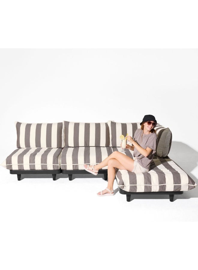 Fatboy Paletti 3-Seater Outdoor Sofa with Footstool (Stripe Cacao)  280 x 190 x 90 cm - Image 3